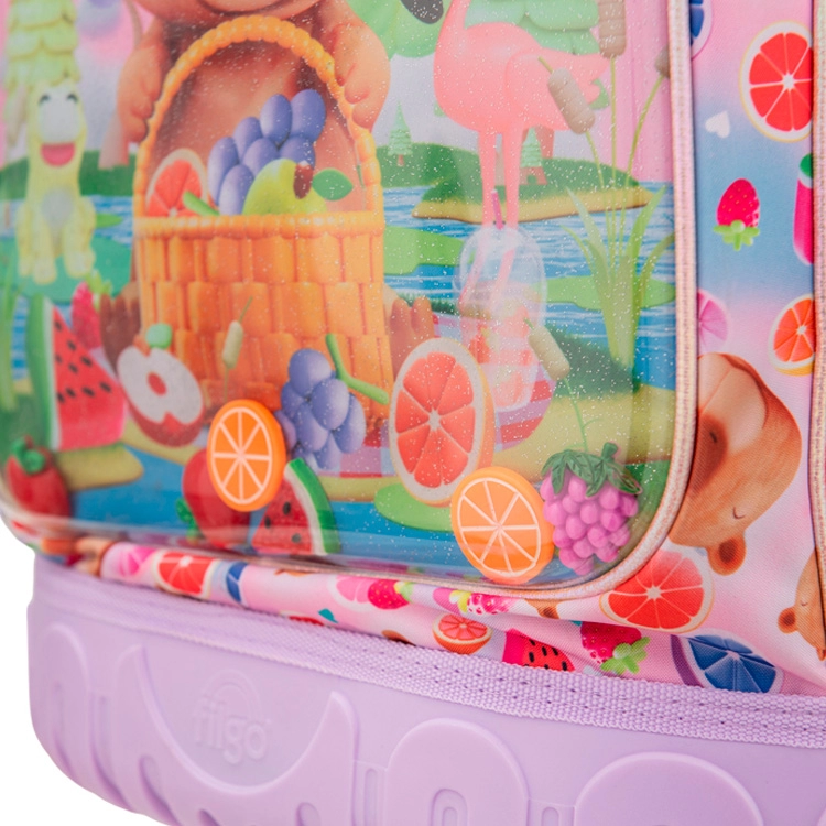 Mochila Escolar Filgo 2026 3D 18" Capibara Con Carro Art.MO26-T3D-308